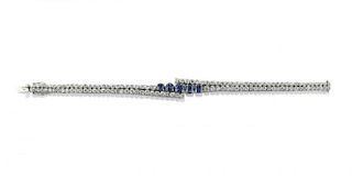 diamond and blue sapphire bracelet