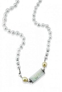 pearl, diamond and jadeite longchain