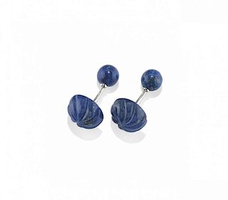 pair of lapis lazuli cufflinks