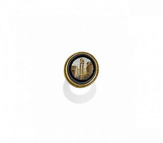 gold and micromosaic ring