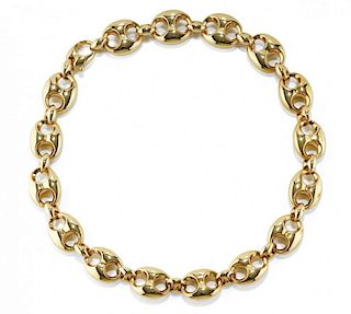 yellow gold  " marina chain" necklace, gucci