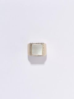 MOTHER-OF PEARL AND DIAMOND RING