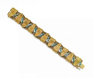 gold and turquoise bracelet, marchisio