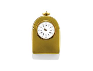 YELLOW GOLD MATCh box WITH WATCH