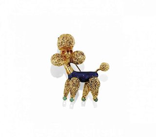 YELLOW GOLD "PUDDLE " BROOCH