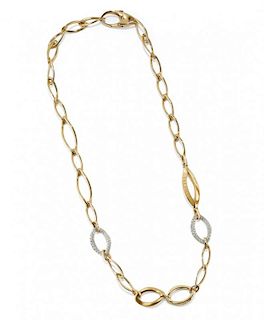 diamond chain necklace, valente milano
