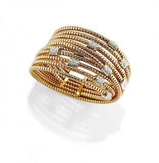 pink gold and diamond bracelet