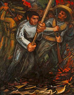 David Alfaro Siqueiros (1896-1974)  “La represion de la Revolucion”