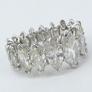 Approx. 5.0 Carat Marquise Diamond and Platinum Eternity Band.