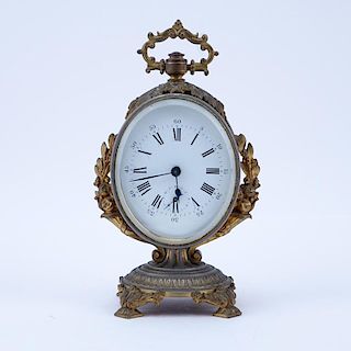 Antique French Bronze Mounted Gilt Metal Clock.