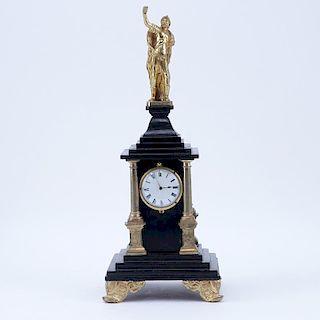 Antique Vienna Clock With Bronze Mountings And Fusee Movement.