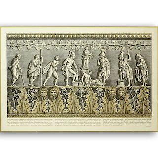 Ornamental Frieze Engraving After Francesco Piranesi, Italian (born circa 1758-1810). Edizione Ponte Vecchio.