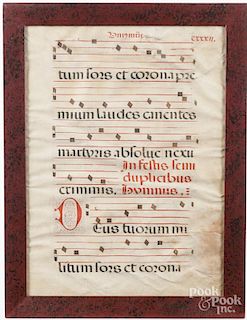 Ink on vellum illuminated manuscript page