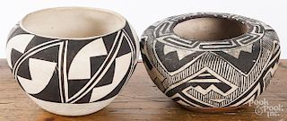 Two Acoma pottery bowls