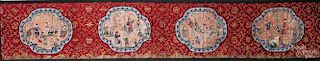 Two Chinese silk embroideries