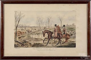 Set of four fox hunting lithographs, after H. Alken, 7 3/4'' x 12 1/2''.