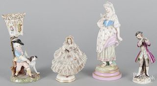 Four porcelain figurines