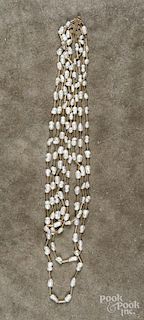 Four strand baroque pearl necklace