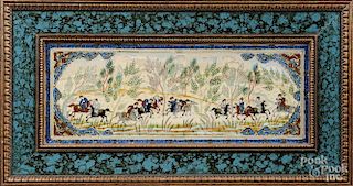 Pair of Mughal style painted panels