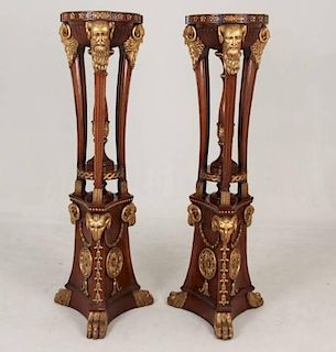 PAIR OF ENGLISH REGENCY STYLE TORCHIERE STANDS