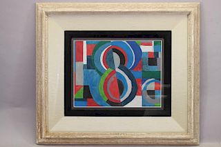 American School, Signed Delaunay Abstract