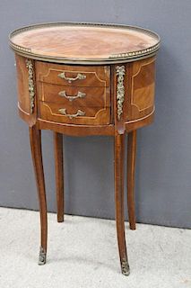 Antique French Oval Side Table