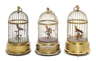 * Three Birdcage Automata Height of tallest 11 1/2 inches.