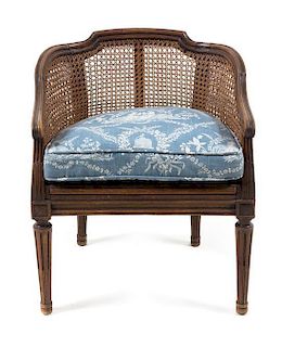 A Louis XVI Style Oak Child's Chair Height 22 1/2 inches.