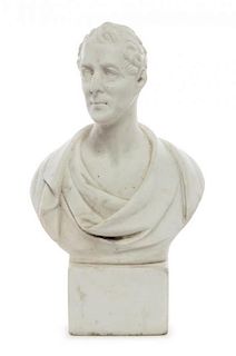 * A Continental Marble Bust of a Man Height 16 1/2 inches.
