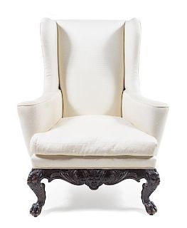 * An Italian Renaissance Style Wingback Armchair