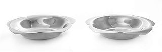 A Pair of American Silver Candy Dishes, Tiffany & Co., New York, NY, each with a scalloped rim.