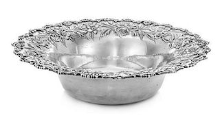 An American Silver Bowl, S. Kirk & Son, Baltimore, MD, with a Repousse decorated border.