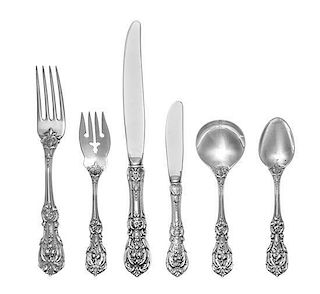 * An American Silver Flatware Service, Reed & Barton, Taunton, MA, Francis I pattern, comprising: 12 dinner knives 12 dinner