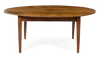 A Provincial Style Breakfast Table Height 29 3/8 x width 73 x depth 37 1/4 inches.