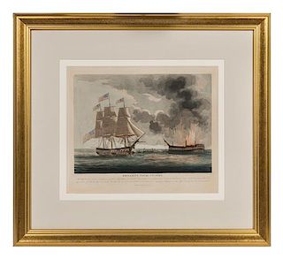 After Samuel Seymour, (American, active 1797-1823), Brilliant Naval Victory, 1812