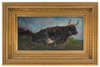 * Henry Maurice Page, (British, 19th Century), Cows in a Landscape (two works)