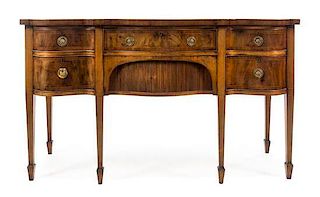 * A Georgian Style Mahogany Sideboard Height 35 x width 60 x depth 23 1/4 inches.