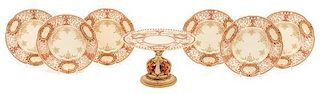 * A Royal Worcester Chicago Exhibition Partial Dessert Service Diameter of compote 10 inches.