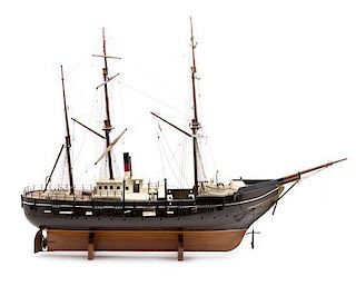 A Wood Model of a Ship Height 42 x length 56 inches.