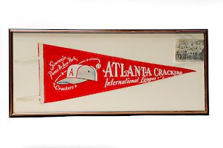 Atlanta Crackers Framed Baseball Pennant