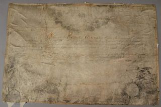 George Washington Society of Cincinnati Membership Certificate, vellum document signed G. Washington  as president of the Soc
