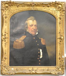 Group of Major General Garret Hopper Striker (1784-1868) articles to include a Trondle (19th century) oil on canvas portrait