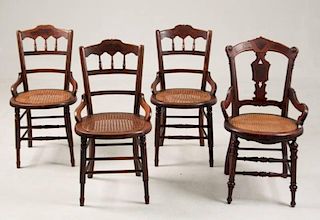 GROUP OF 4 AMERICAN VICTORIAN CHAIRS
