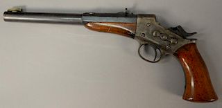 Remington Rolling Block single-shot target pistol, 32 rim fire with 10in. barrel, marked Remington Arms Co. Ilion N.Y.