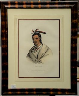 After Charles Birdking (1785-1862)  set of three hand colored lithographs  History of the Indian Tribes of North America with
