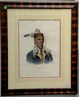 After Charles Birdking (1785-1862)  set of three hand colored lithographs  History of the Indian Tribes of North America with