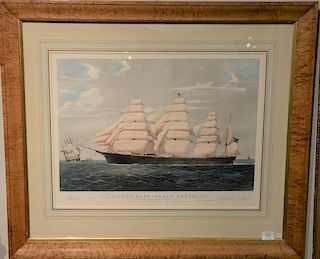 Nathaniel Currier  hand colored lithograph  Clipper Ship "Great Republic"  Built by Donald McKay Esq of East Boston, Mass 185