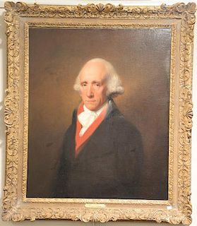 Attributed to Gilbert Charles Stuart (1755-1828) <R>oil on canvas <R>Portrait of Warren Hastings <R>unsigned <R>relined <R>30