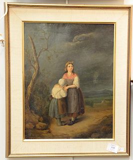 Coraly de Fourmond (1803-1853) 
oil on canvas 
Two Lost Girls 
signed lower left: Coraly de Fourmond 
The William Benton Muse