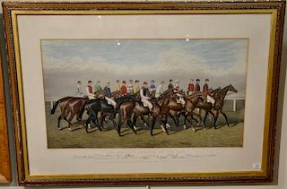 After George Veal (1880)  hand colored lithograph  engraved by Edward Gilbert Hester (1843-1903)  Our Leading Jockeys of the 